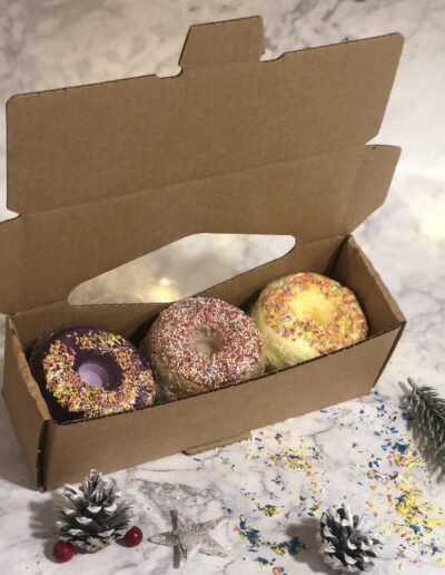 Set Of 3 Donut Bath Bombs Gift Pack Mix 2