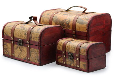 Old Map Chest – Set of 3