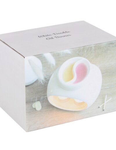 Off White Double Ceramic Oil Burner