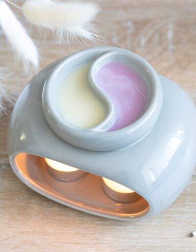 Grey Double Ceramic Oil Burner