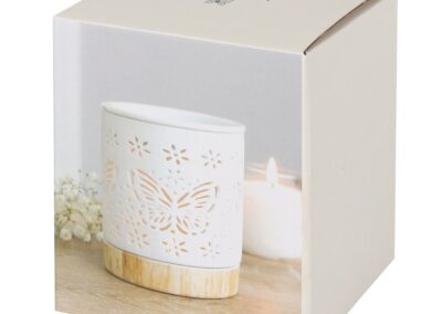 Matte Ceramic Butterfly Oil Burner