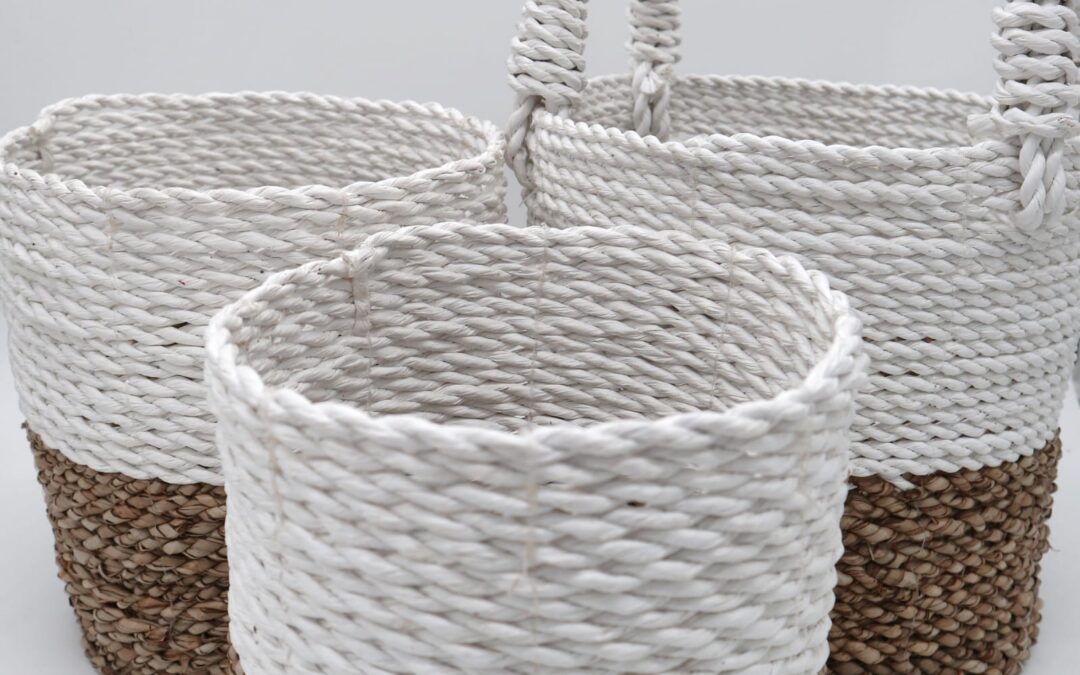 Seagrass Basket Set - Natural White