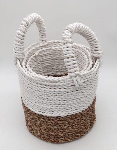 Seagrass Basket Set - Natural White
