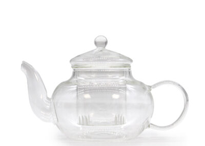 Glass Infuser Teapot - Round Pearl - 400ml