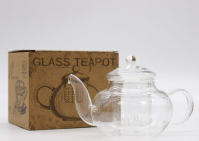 Glass Infuser Teapot - Round Pearl - 400ml