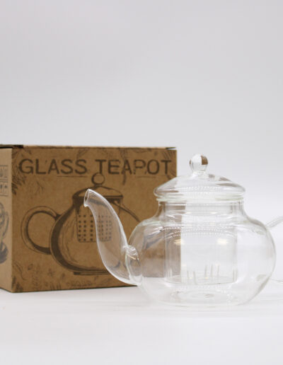 Glass Infuser Teapot - Round Pearl - 400ml