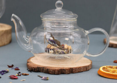 Glass Infuser Teapot - Round Pearl - 400ml