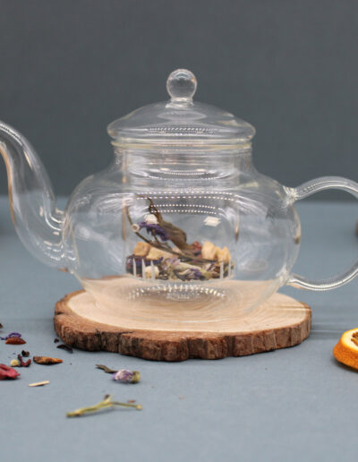 Glass Infuser Teapot - Round Pearl - 400ml