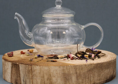 Glass Infuser Teapot - Round Pearl - 400ml