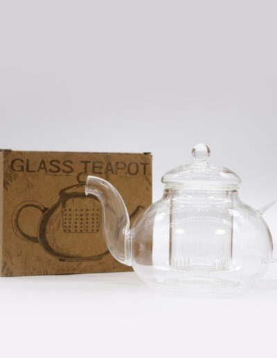 Glass Infuser Teapot - Round Pearl - 800ml