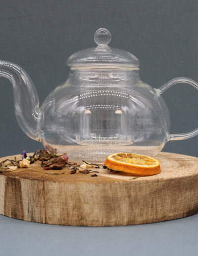 Glass Infuser Teapot - Round Pearl - 800ml