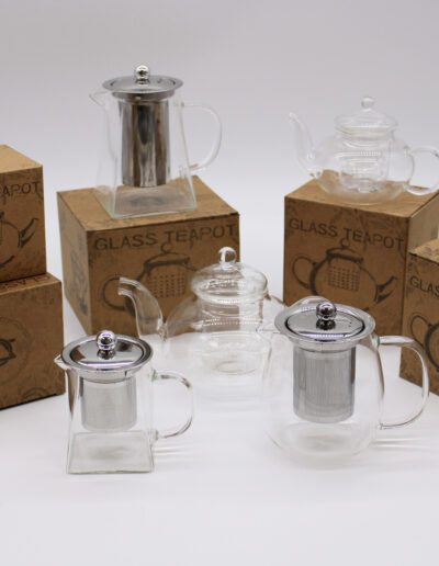 Glass Infuser Teapot - Round Pearl - 800ml