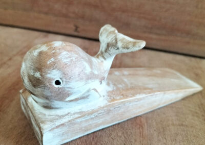 Hand Carved Doorstop - Whale