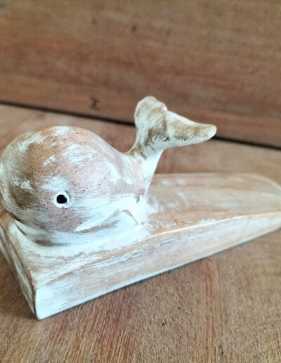 Hand Carved Doorstop - Whale