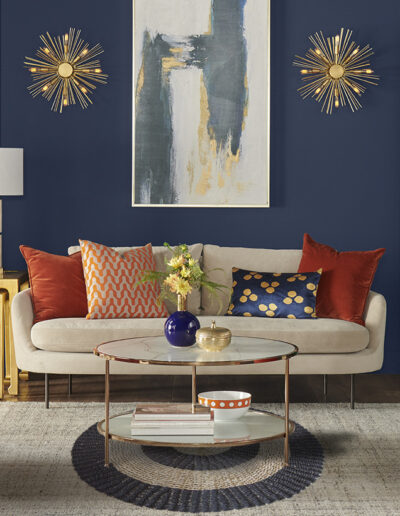 Round Seagrass Black & Tan - Circles - 1m