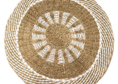 Round Seagrass White & Tan - Inner Sun - 1m