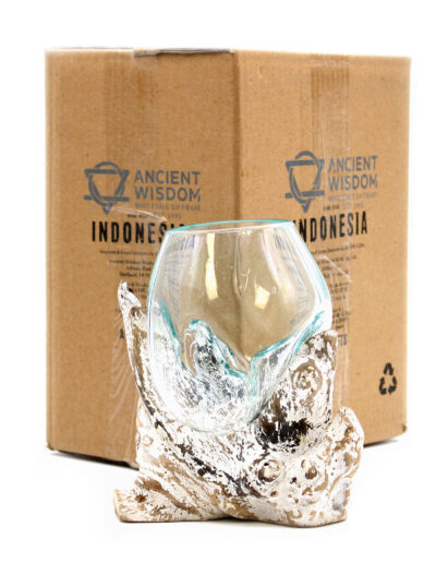 Molten Glass on Whitewash Wood - Medium Bowl