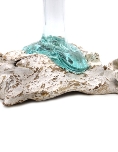 Molten Glass on Whitewash Wood - Vase - Medium