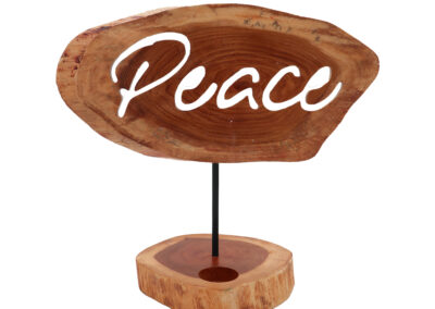 Candle Holder Sign - Peace