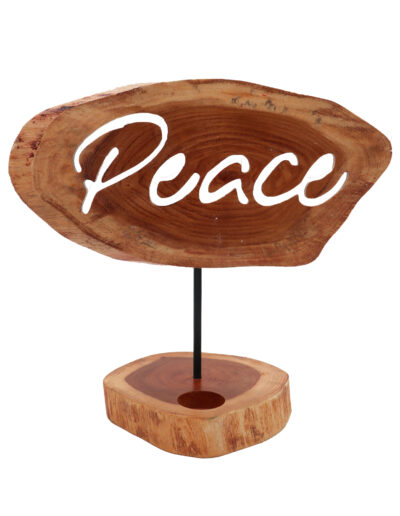 Candle Holder Sign - Peace