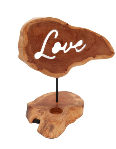 Candle Holder Sign - Love
