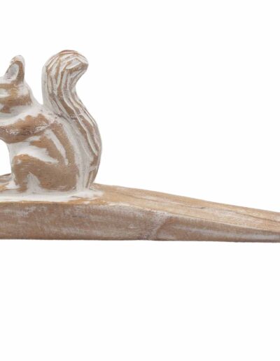 Hand Carved Doorstop - Squirrel