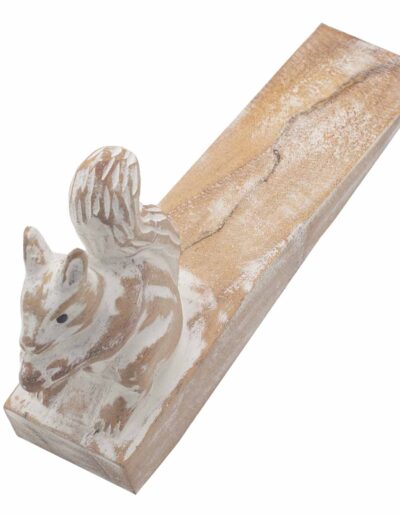 Hand Carved Doorstop - Squirrel