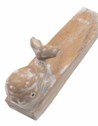 Hand Carved Doorstop - Whale