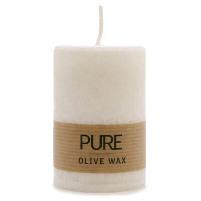Pure Olive Wax Candle 90 x 60 - White