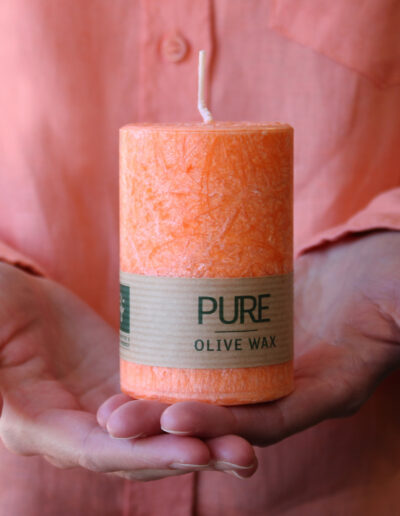 Pure Olive Wax Candle 90 x 60 - Yellow