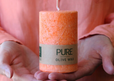Pure Olive Wax Candle 90 x 60 - White
