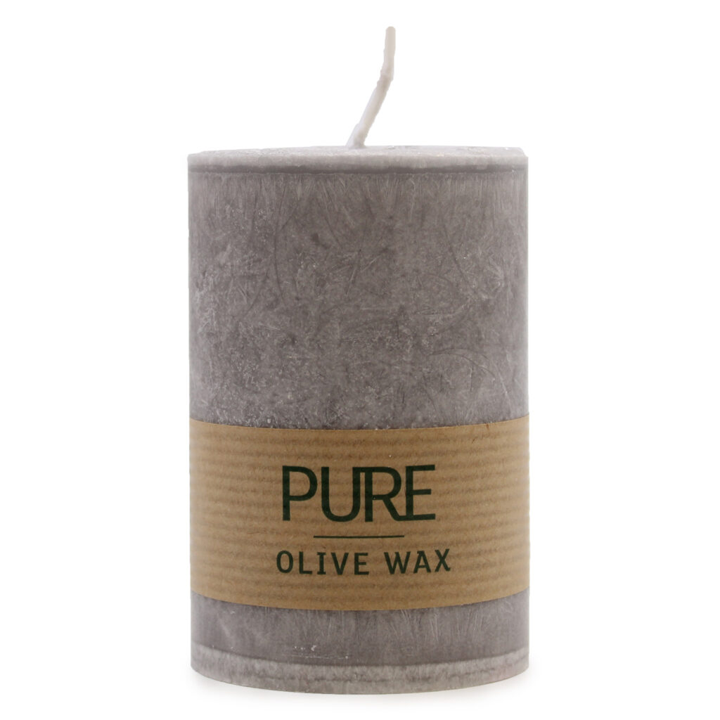 Pure Olive Wax Candle 90 x 60 - Grey