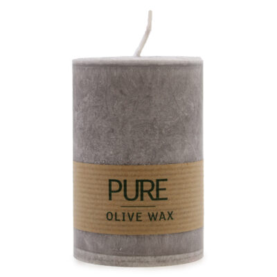 Pure Olive Wax Candle 90 x 60 - Grey
