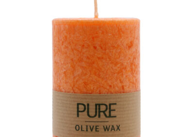 Pure Olive Wax Candle 90 x 60 - Orange