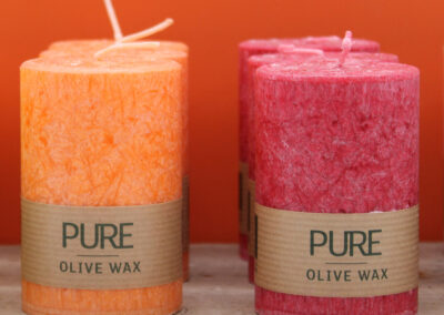Pure Olive Wax Candle 90 x 60 - Red
