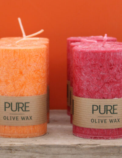 Pure Olive Wax Candle 90 x 60 - Red