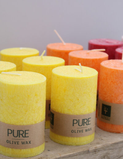 Pure Olive Wax Candle 90 x 60 - Red