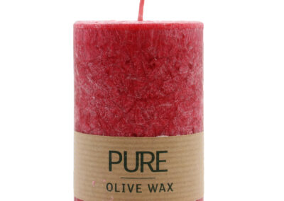 Pure Olive Wax Candle 90 x 60 - Red