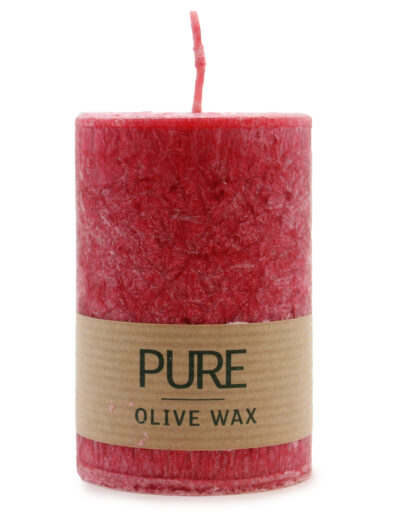 Pure Olive Wax Candle 90 x 60 - Red
