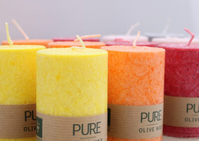 Pure Olive Wax Candle 90 x 60 - Yellow