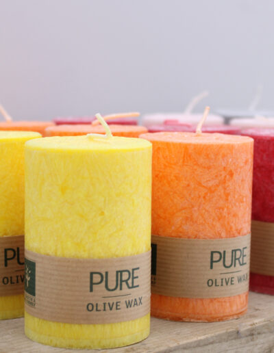 Pure Olive Wax Candle 90 x 60 - Yellow