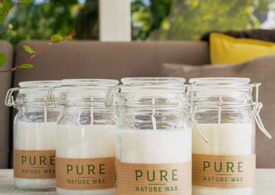 Pure Olive Wax Jar Candle 120 x 70 - White