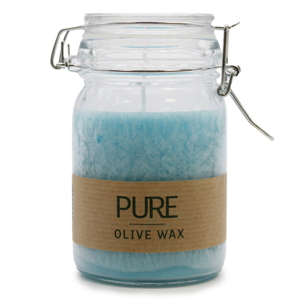 Pure Olive Wax Jar Candle 120 x 70 - Turquoise