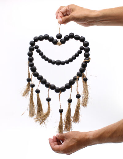 Large Bead Heart Mobil 33 x 23 cm