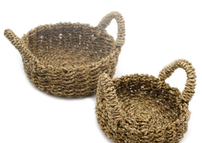 Natural Seagrass Basket - Set of 2