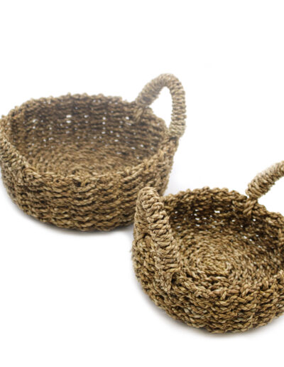 Natural Seagrass Basket - Set of 2