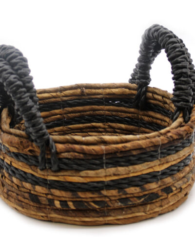 Banana Leaf & Hitam Raffia Basket- Set of 2