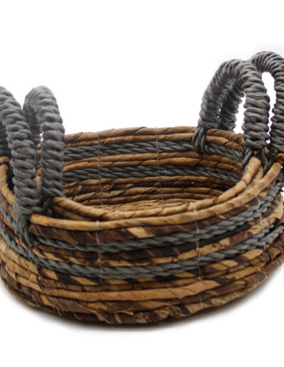 Banana Leaf & Hitam Raffia Basket- Set of 2