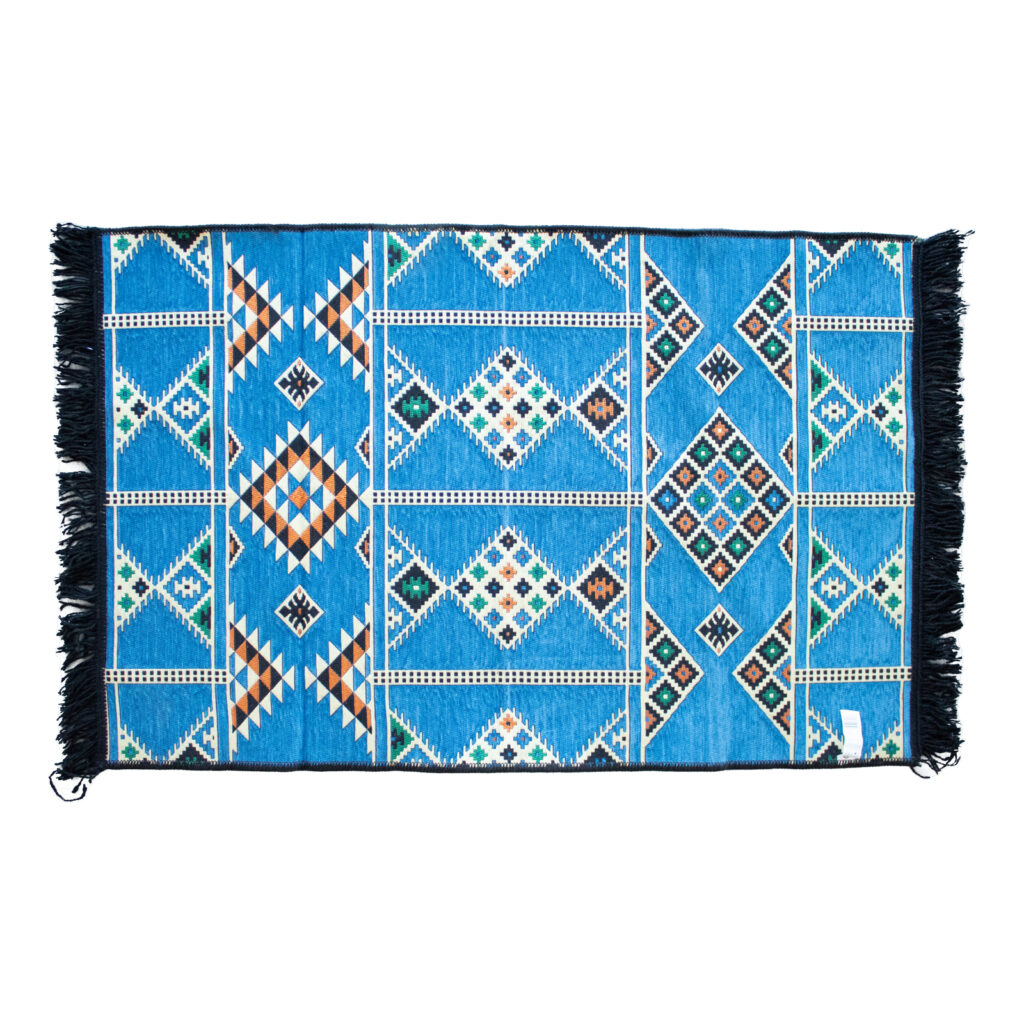 Kilim Rug 125 x 80 cm - Sky Blue