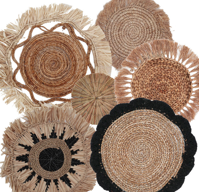 Set of Six Natural Wall Art - Kribo Collection